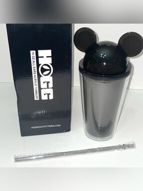 HOGG 16 oz Black Acrylic Tumbler with Mouse Ears - Black